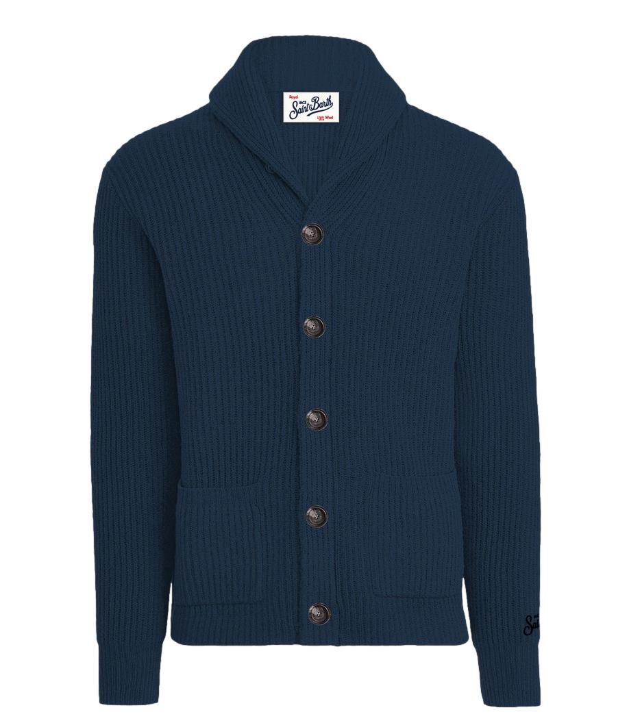 Mc2 Saint Barth Cardigan da Uomo - 62 Night Blue - Glas001
