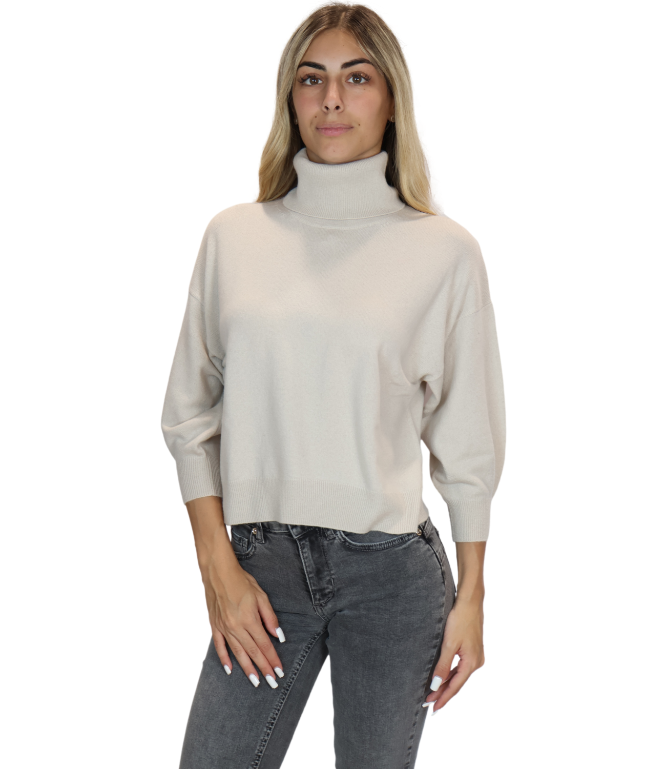 Mm Maglia da Donna - Sabbia - 2626366028600