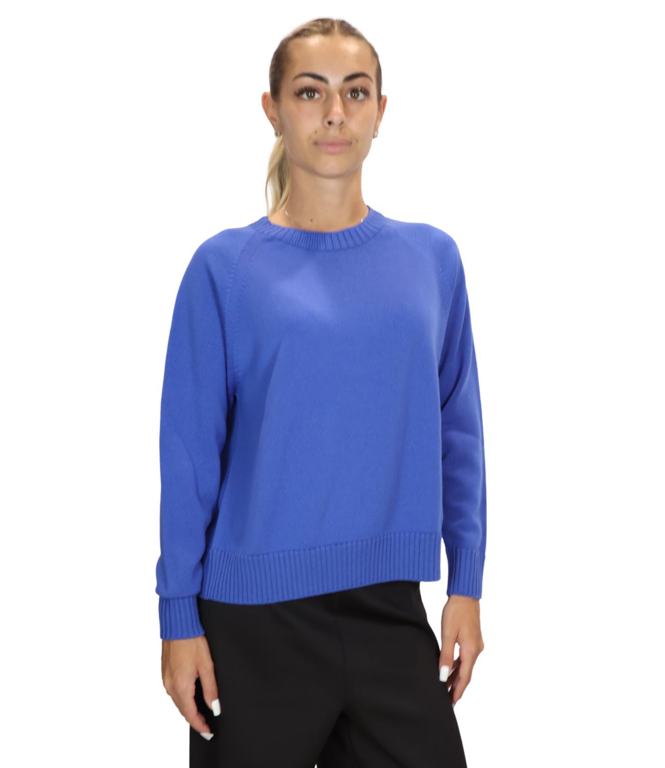 Mm Maglia da Donna - Blu Cina - 2626366138600