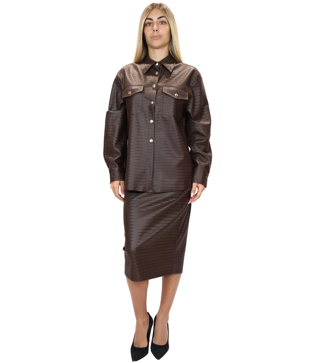 Motel Camicia da Donna - Cioccolato - 226030l