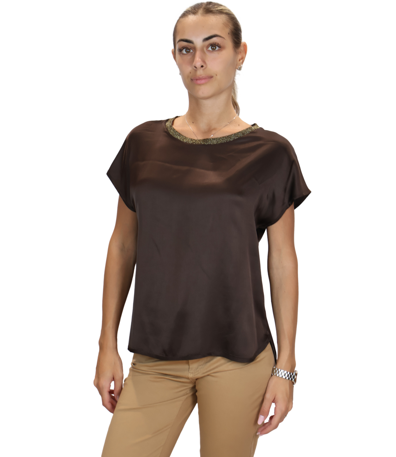 Motel Blusa da Donna - Moka - C622b97Q-126