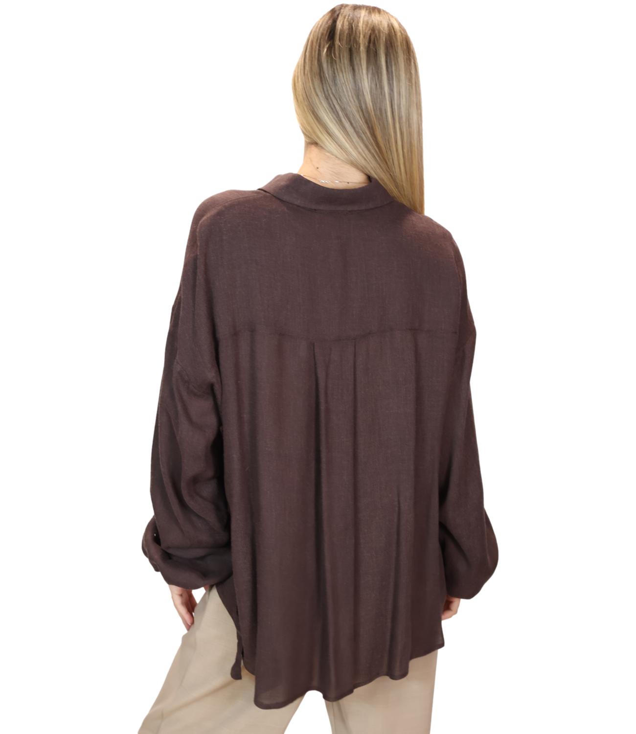 Motel Camicia da Donna - Fondente - C7387-T274-Bas