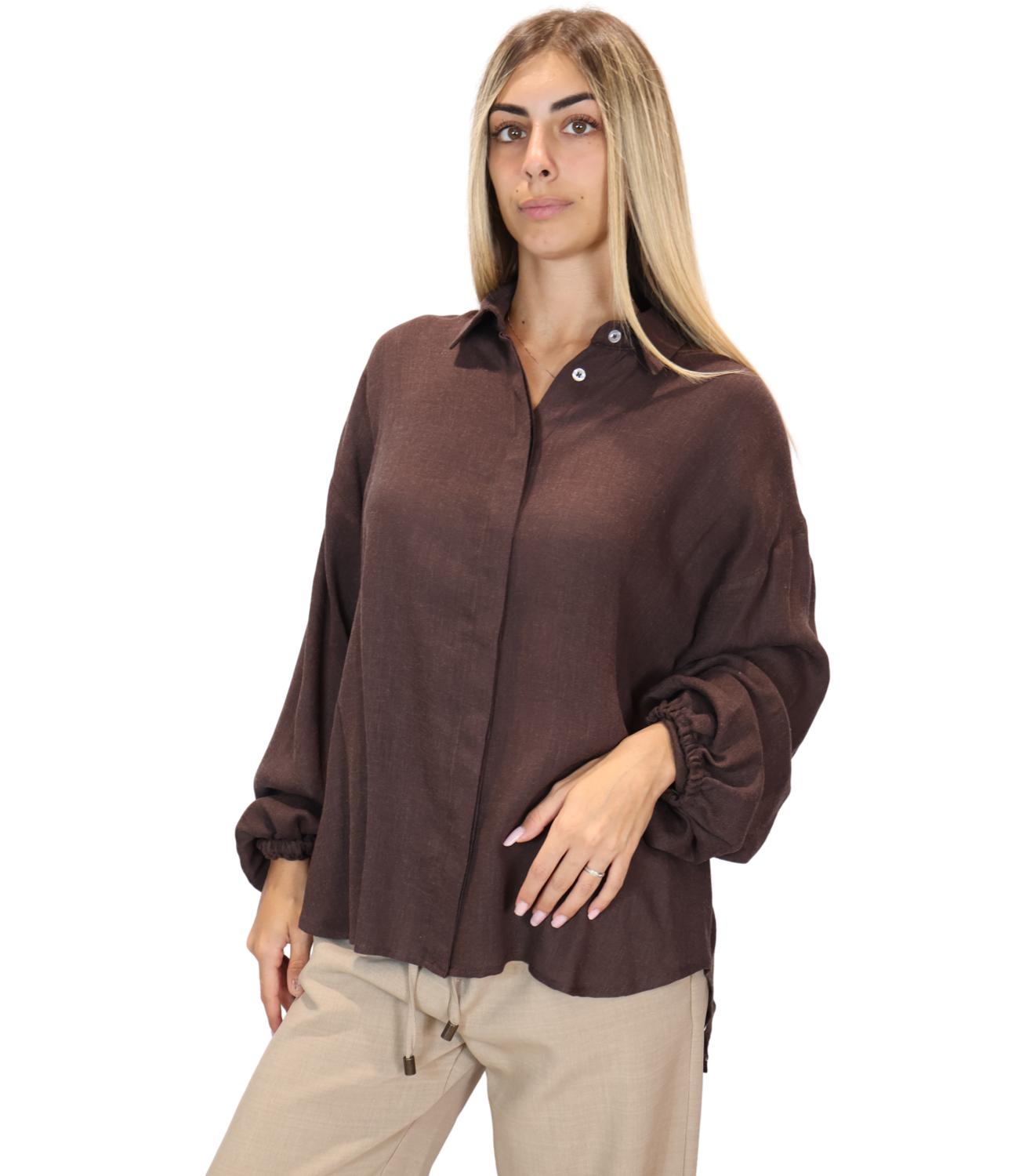 Motel Camicia da Donna - Fondente - C7387-T274-Bas