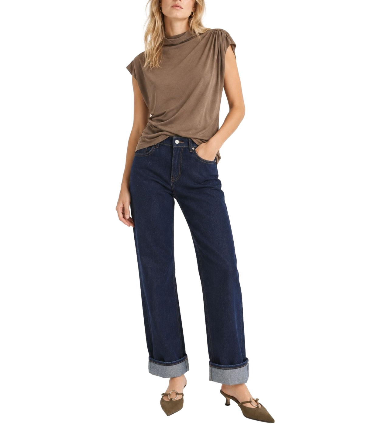 Myastreet Top da Donna - Fango - Esml306-06