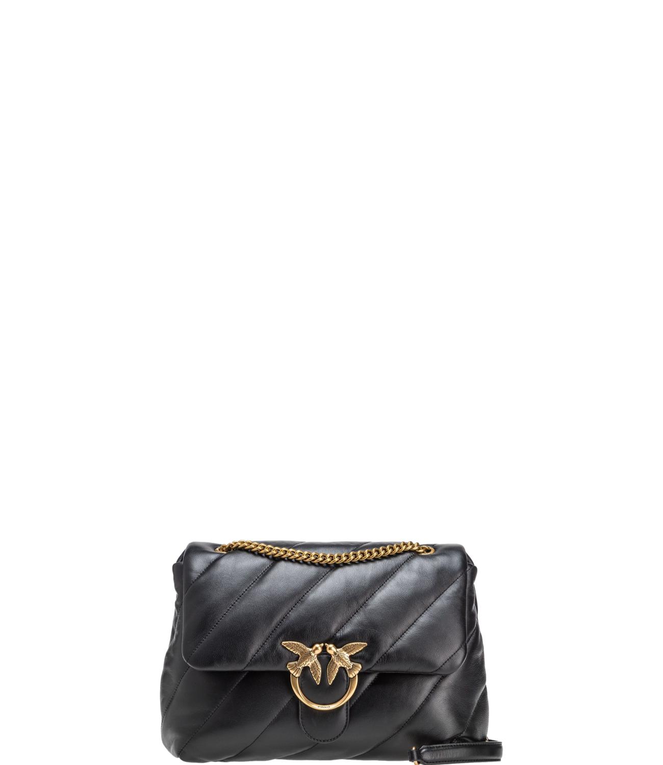 Pinko Borsa da Donna - NerO-Antique Gold - 100037-A0f2