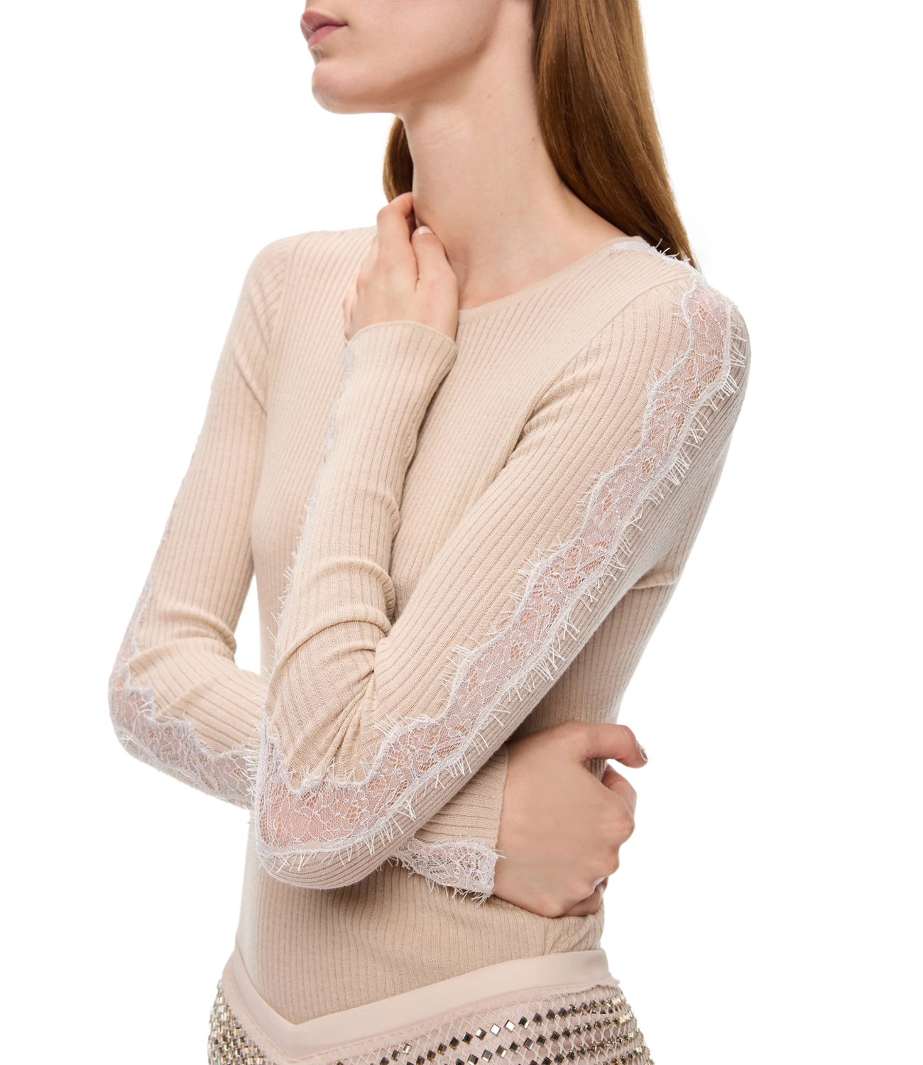 Pinko Maglia da Donna - Beige - Piuma - 107269-A3i0