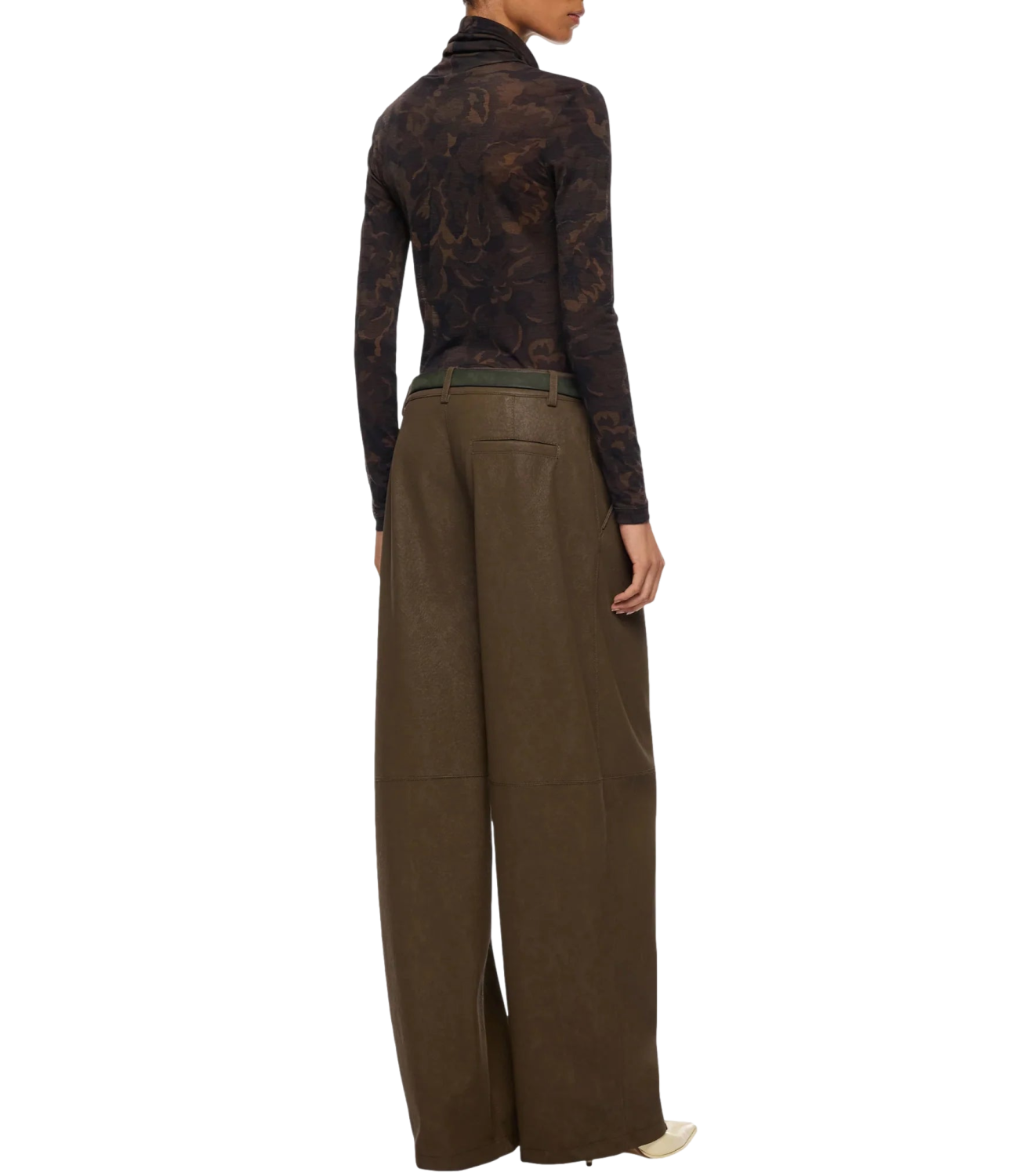 Pinko Pantalone da Donna - Verde - Faggio - 107710-A3md