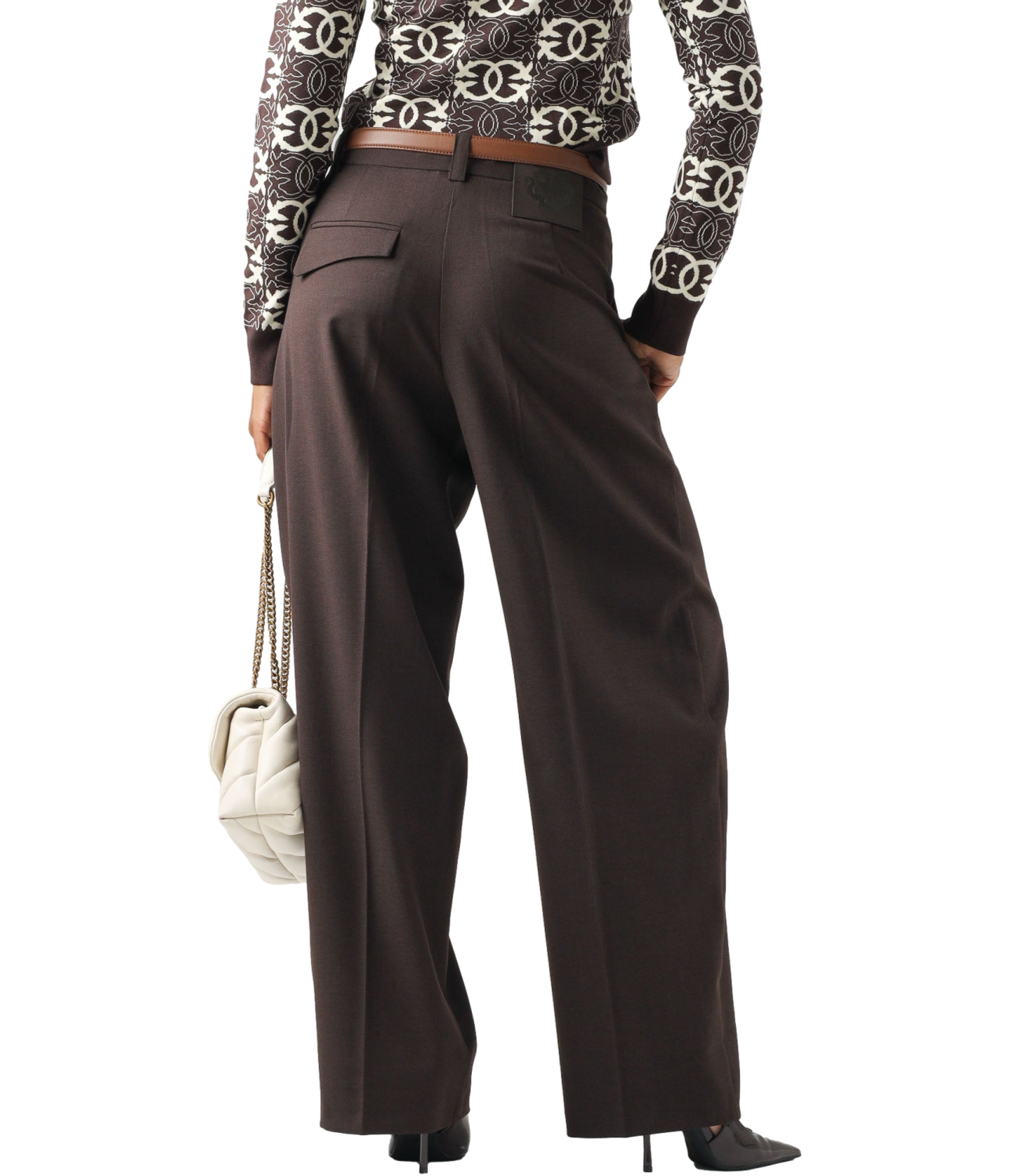 Pinko Pantalone da Donna - Marrone Oltre Buio - 107712-A3ms
