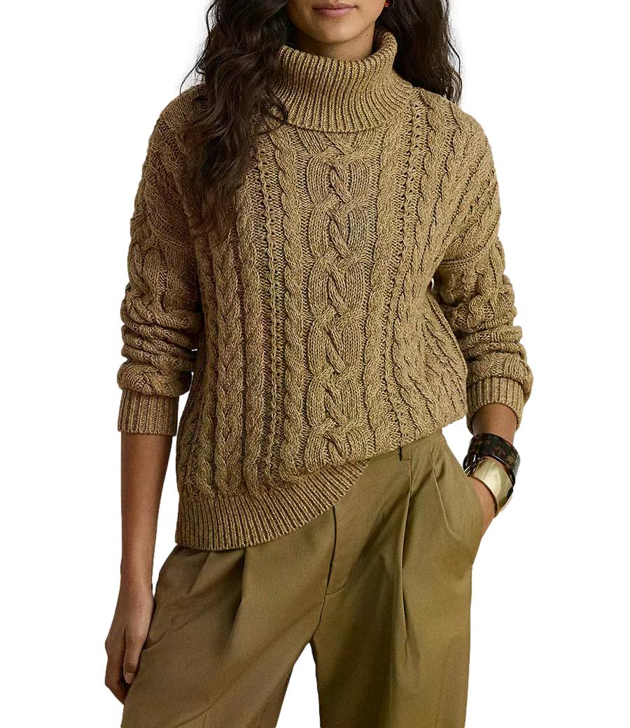 Ralph Lauren Pullover da Donna - Camel Marl - 200b27835