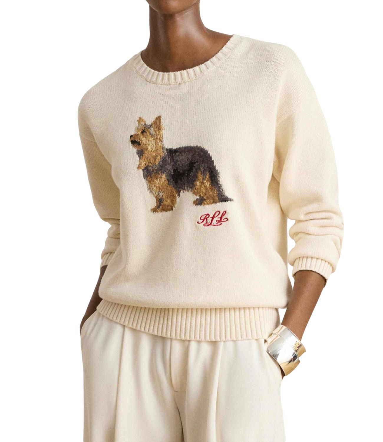 Ralph Lauren Pullover da Donna - Mascarpone Cream Multi - 200b27841