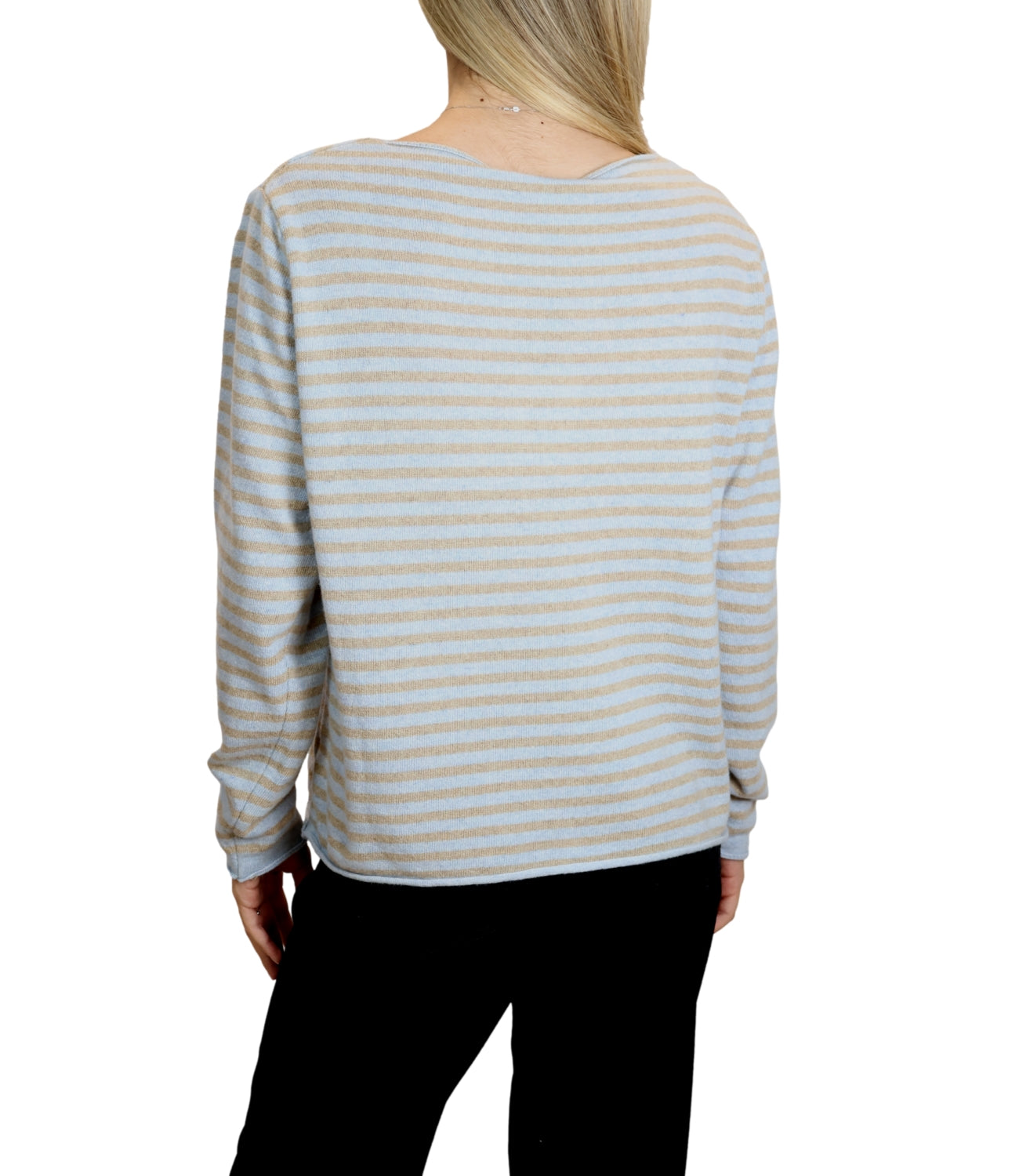 Studio it Maglia da Donna - Celeste/cammello - 6631