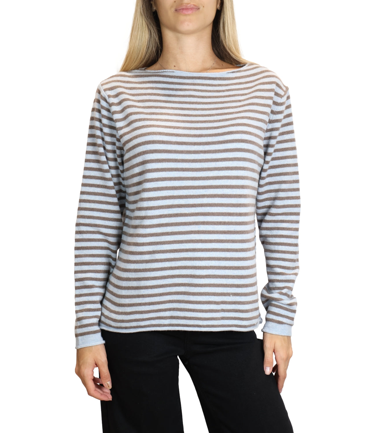 Studio it Maglia da Donna - Celeste/tortora - 6631