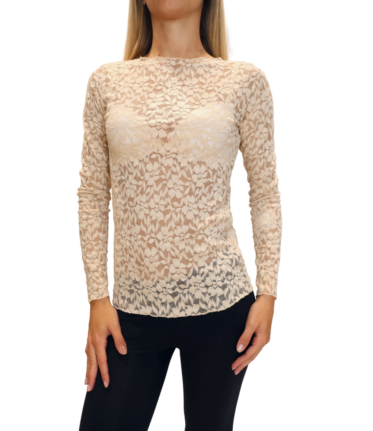 Studio it T-Shirt da Donna - Panna - Th6958
