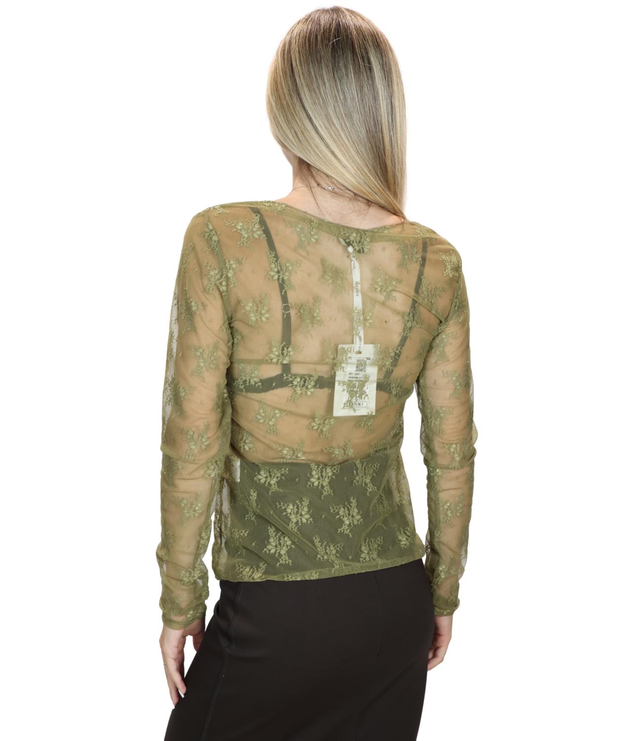 Susy Mix Maglia da Donna - Verde Oliva - 10997