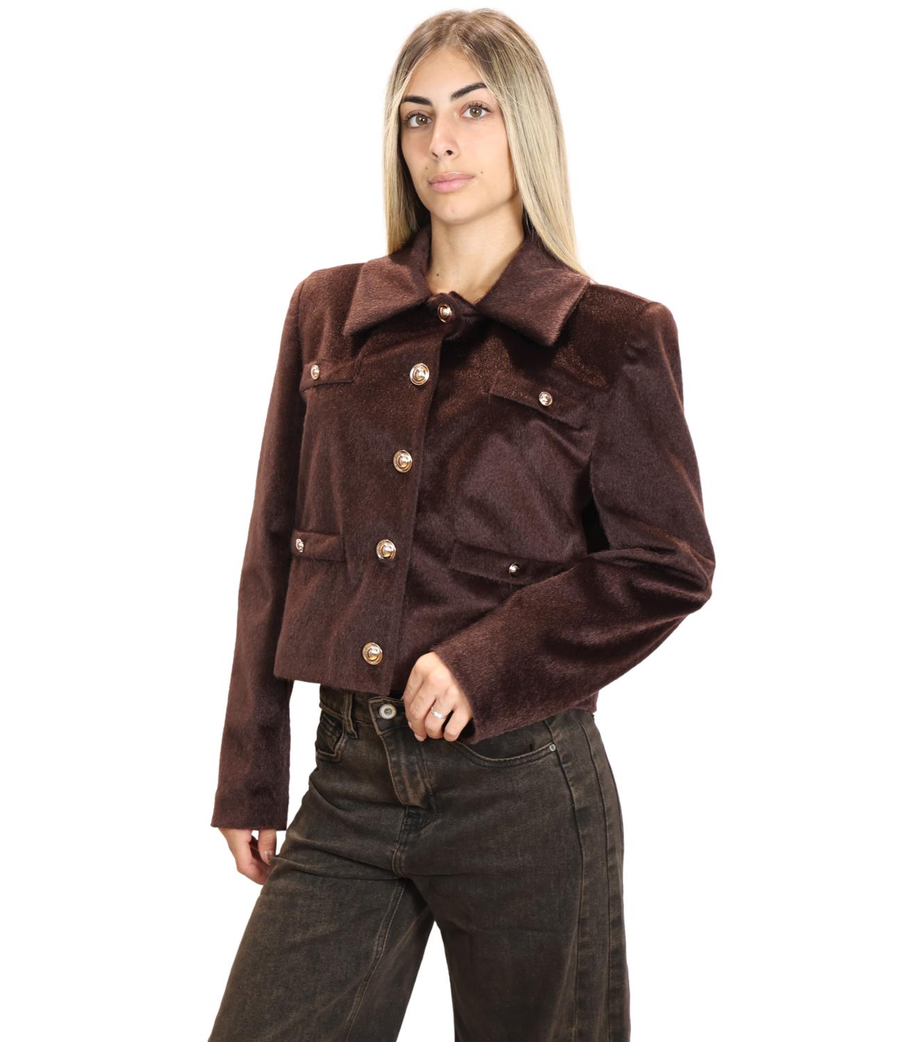 Susy Mix Giacca da Donna - Moro - 11273