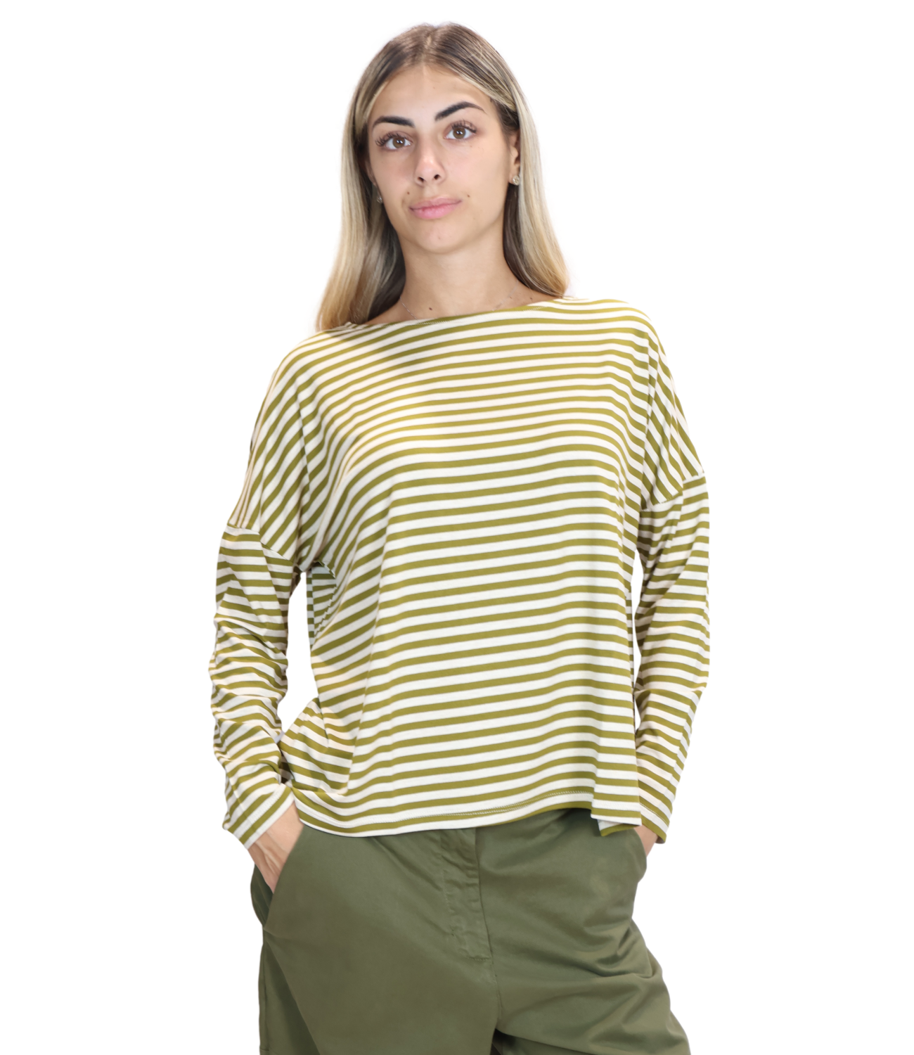 Susy Mix Maglia da Donna - Verde Oliva - 12384