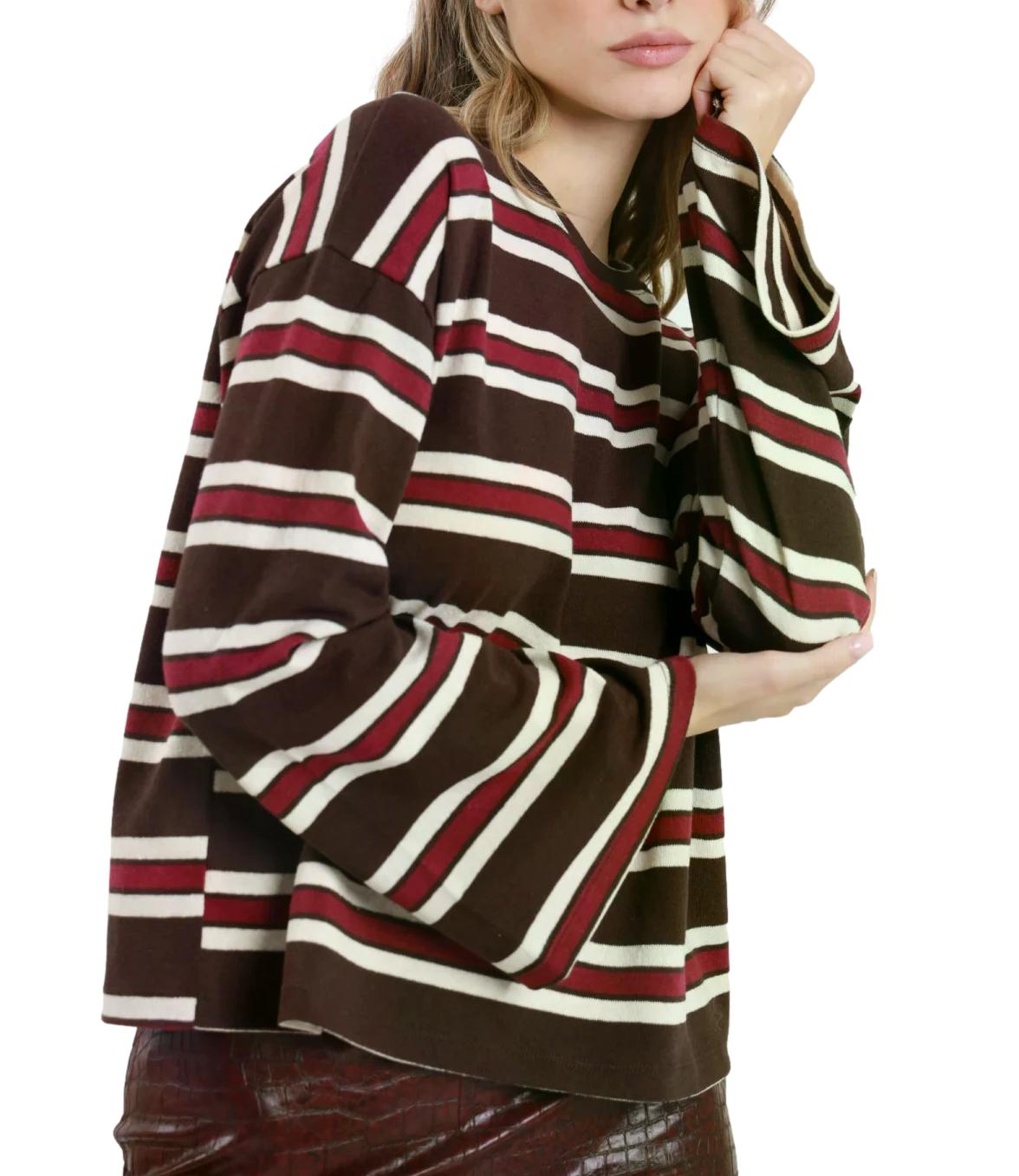 Susy Mix Maglia da Donna - Moro - 12491