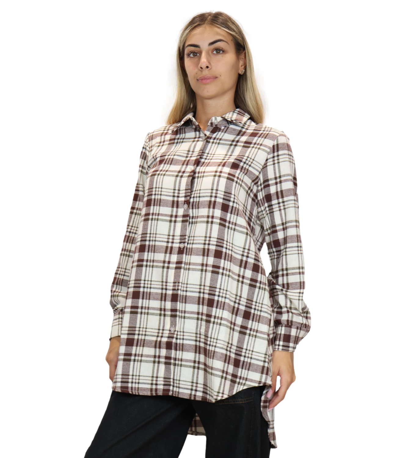Susy Mix Camicia da Donna - Vino - 23084la