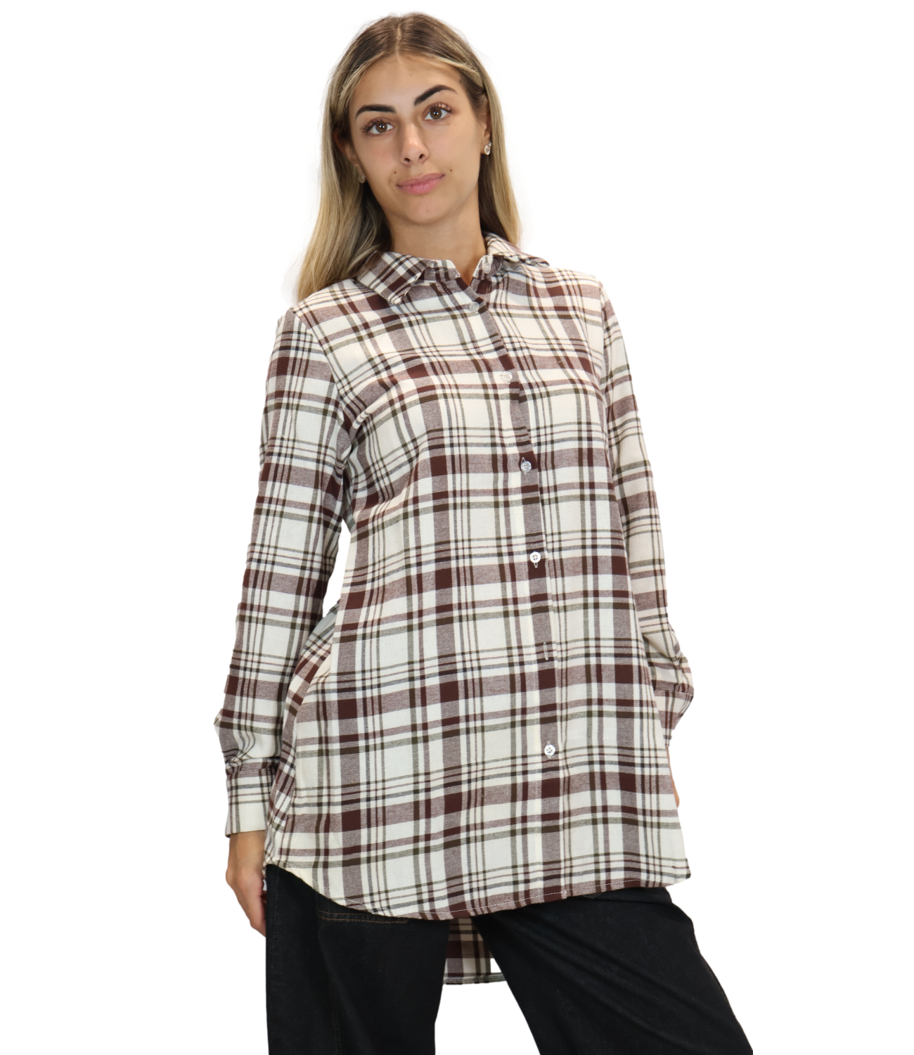 Susy Mix Camicia da Donna - Vino - 23084la