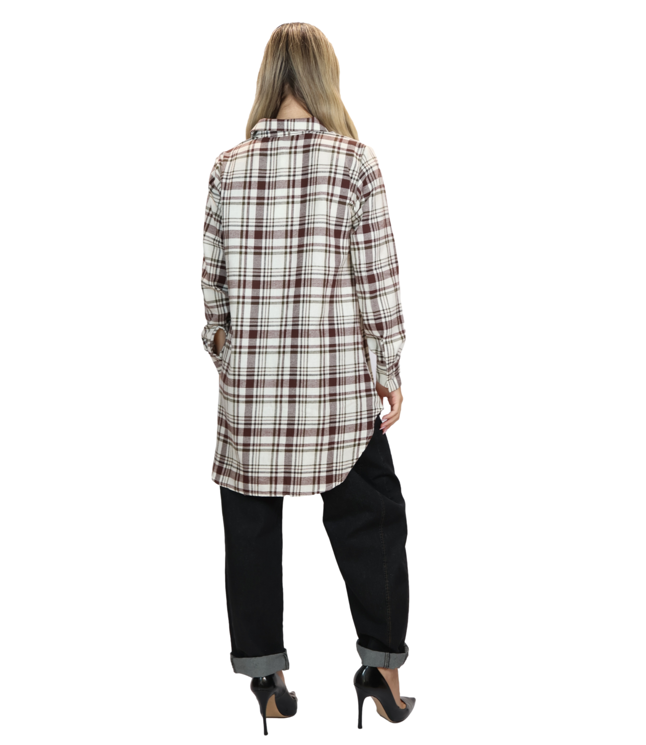 Susy Mix Camicia da Donna - Vino - 23084la