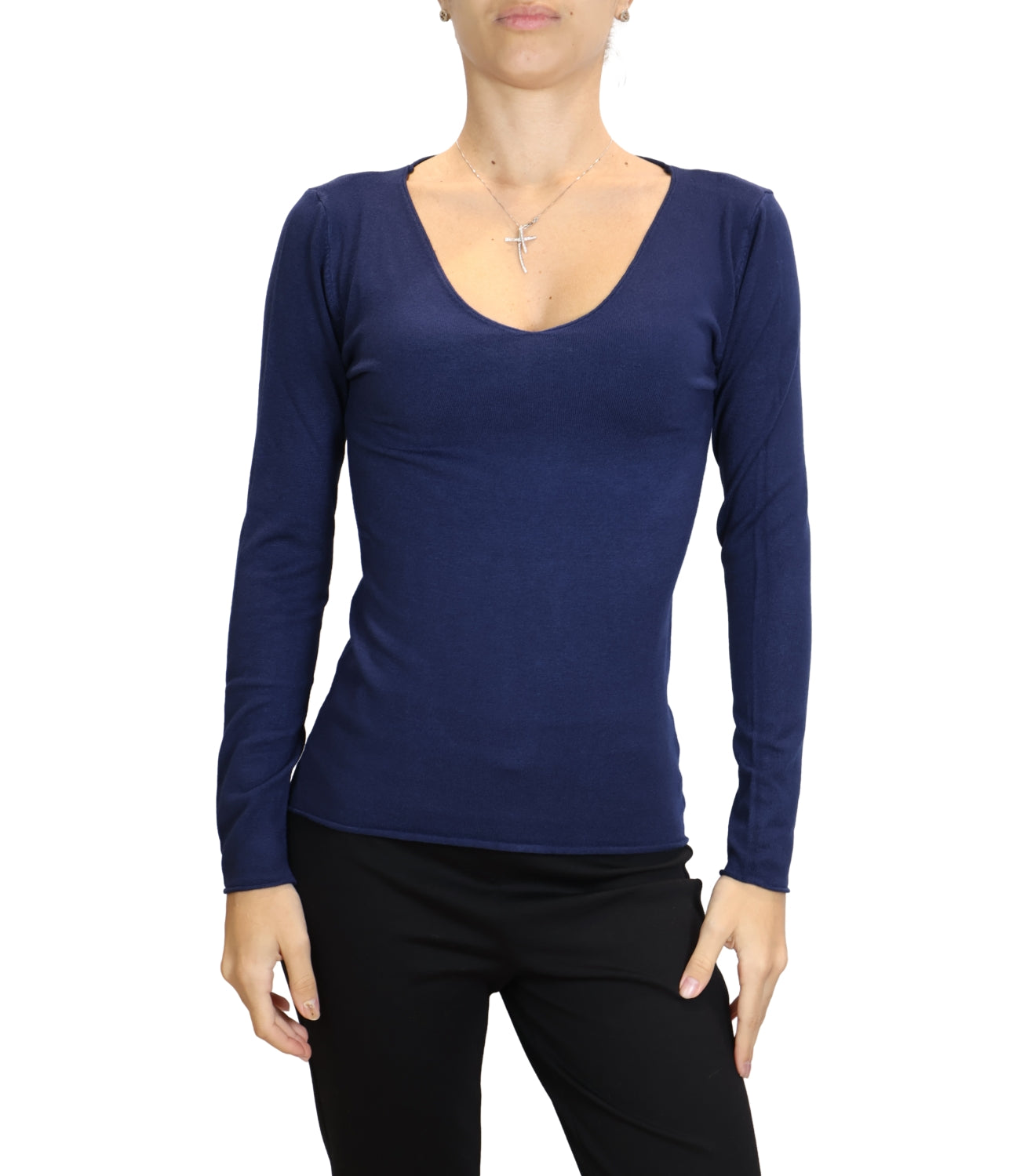 Susy Mix Maglia da Donna - Blu - 260903