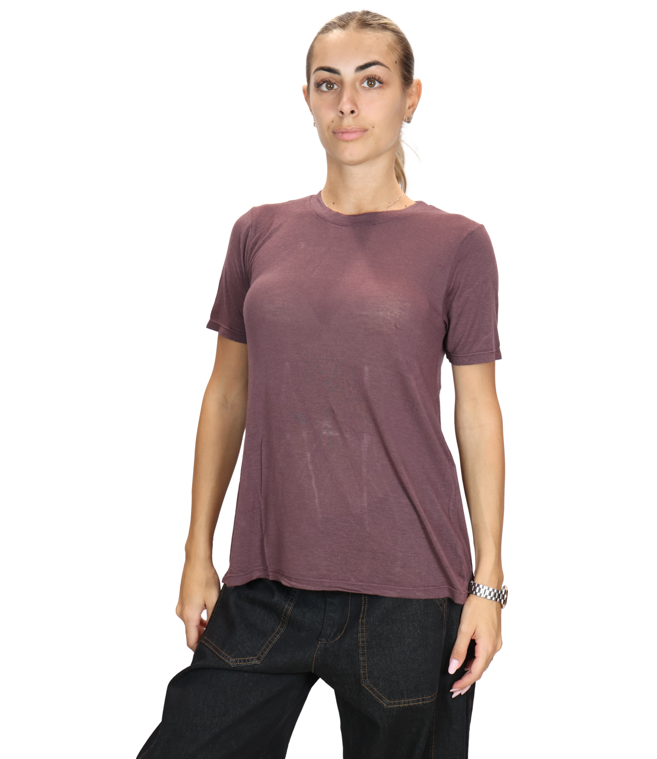 Susy Mix Maglia da Donna - Vino - 2762