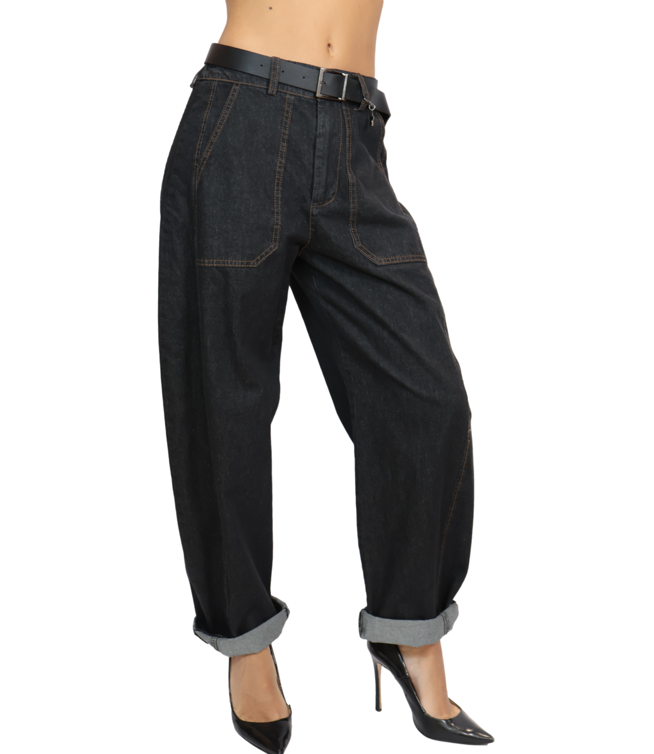 Susy Mix Pantalone da Donna - Nero - 38302p