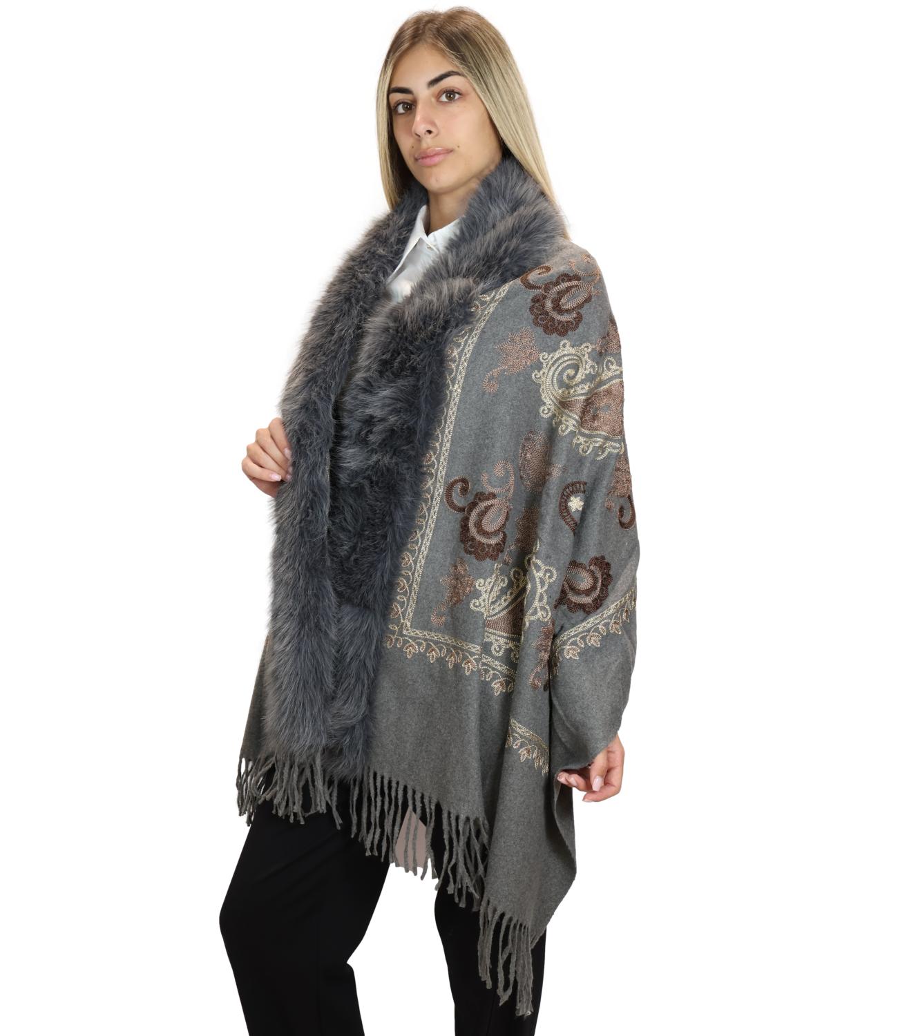 Susy Mix Stola da Donna - Grigio - 9717re