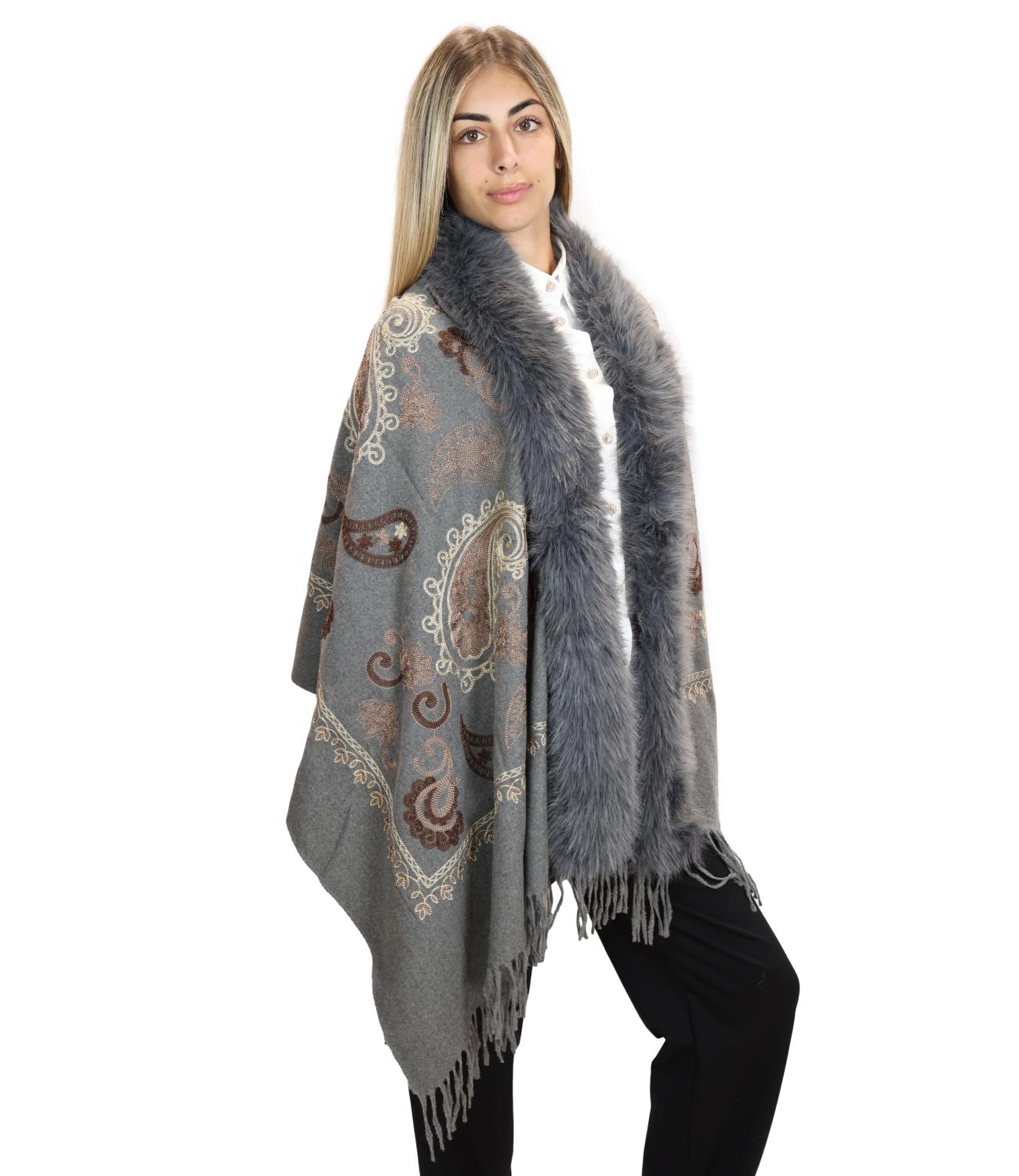 Susy Mix Stola da Donna - Grigio - 9717re