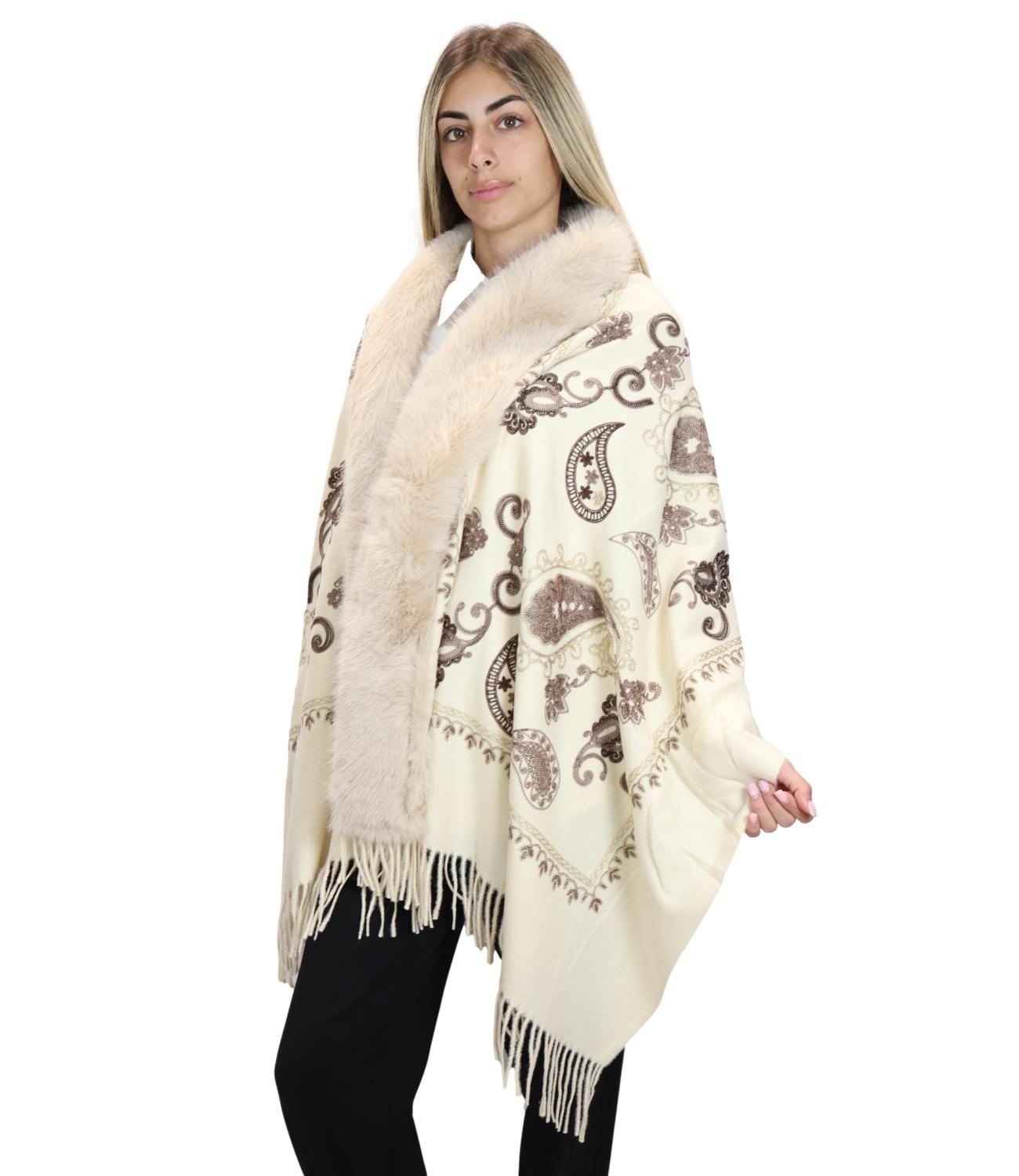 Susy Mix Stola da Donna - Panna - 9717re