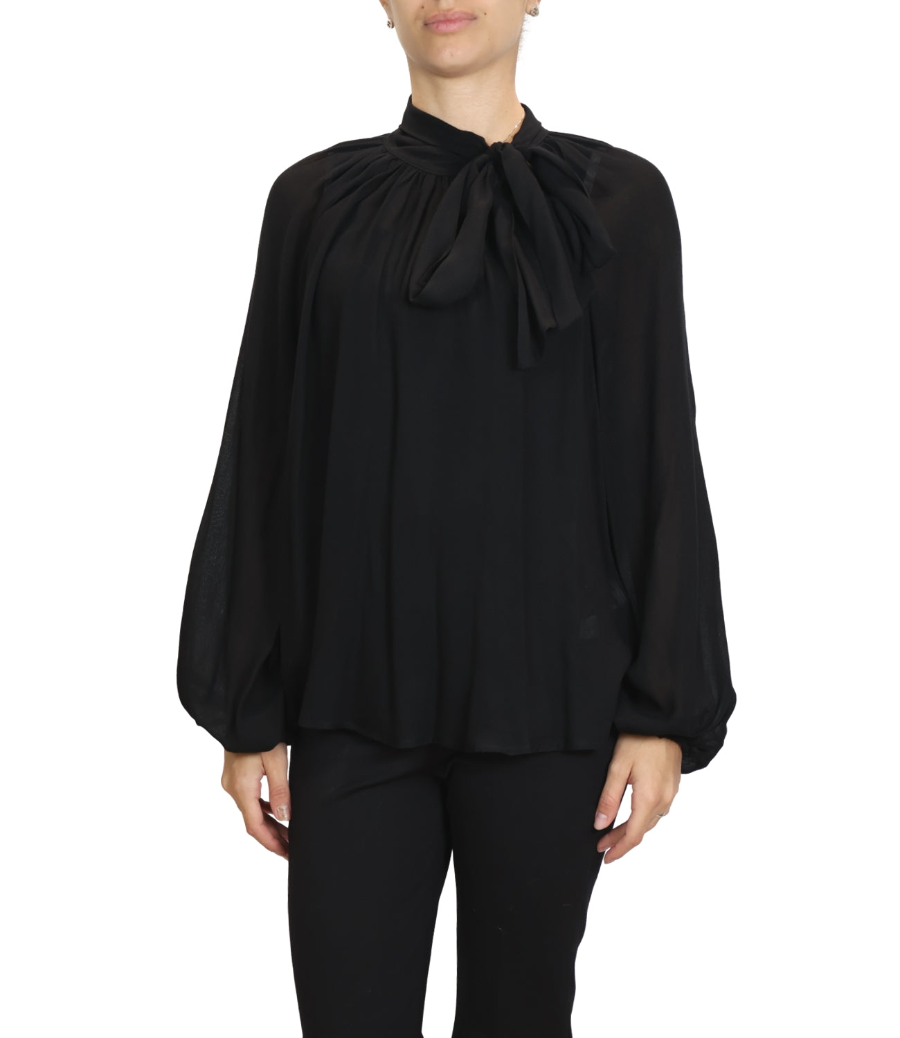 Susy Mix Camicia da Donna - Nero - Bl153030