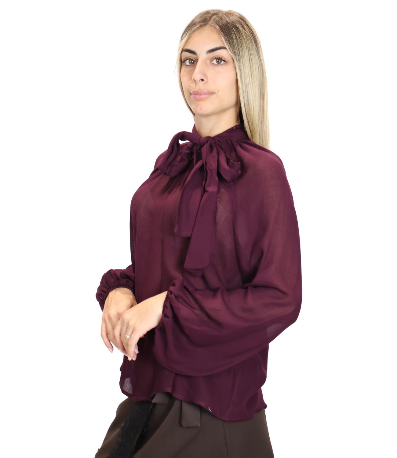 Susy Mix Camicia da Donna - Vino - Bl153030