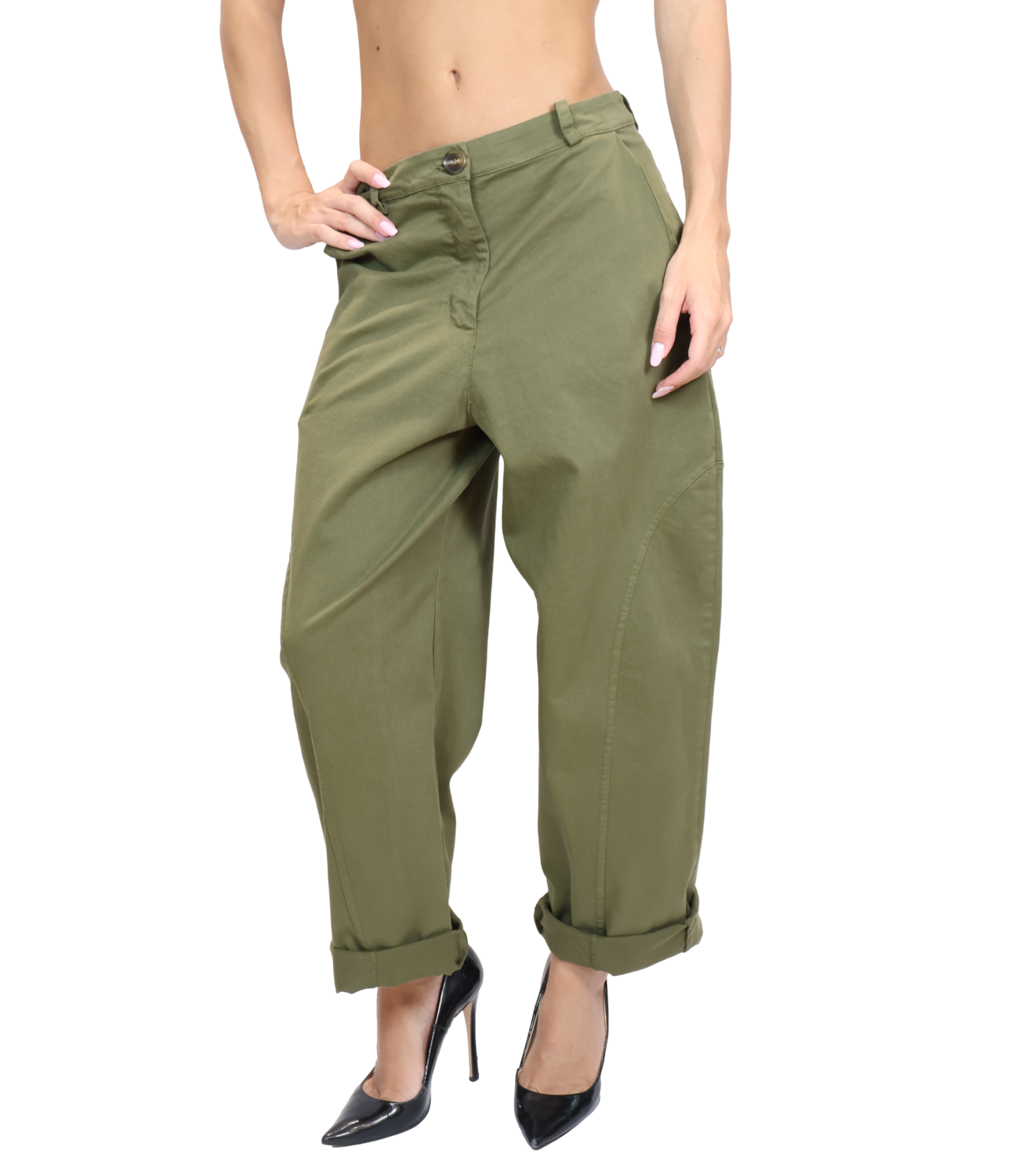 Susy Mix Pantalone da Donna - Militare - I2631006