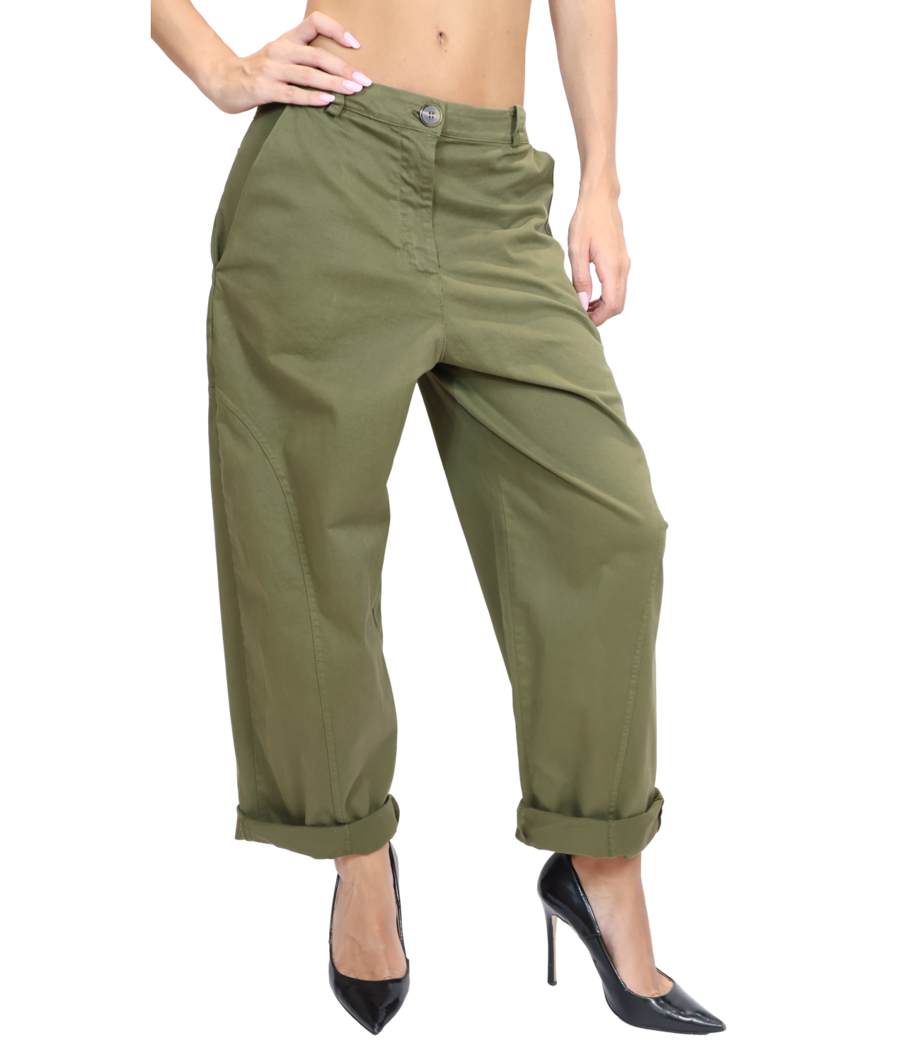 Susy Mix Pantalone da Donna - Militare - I2631006