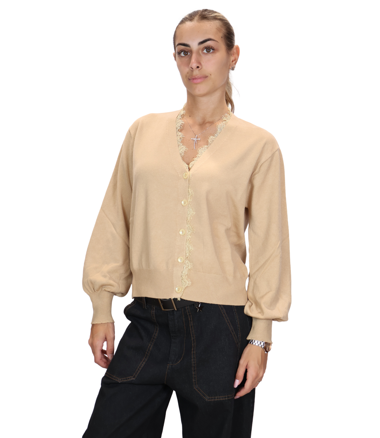 Susy Mix Giacchina da Donna - Beige - M121
