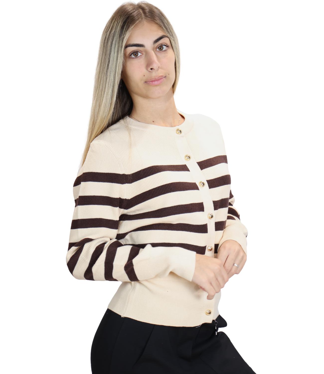 Susy Mix Maglia da Donna - Crema - M149