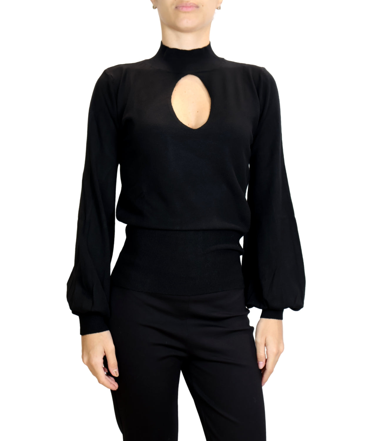 Susy Mix Maglia da Donna - Nero - M339