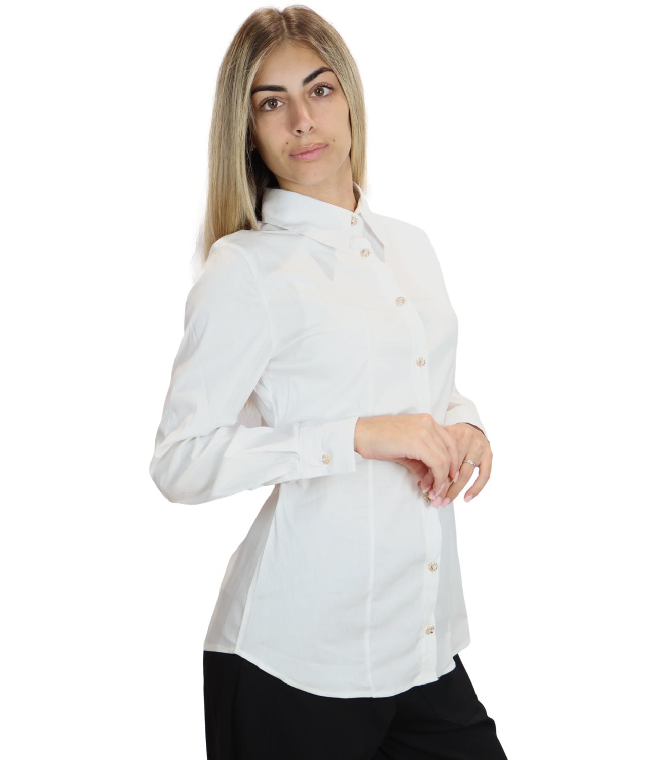 Susy Mix Camicia da Donna - Bianco - Pp459t6