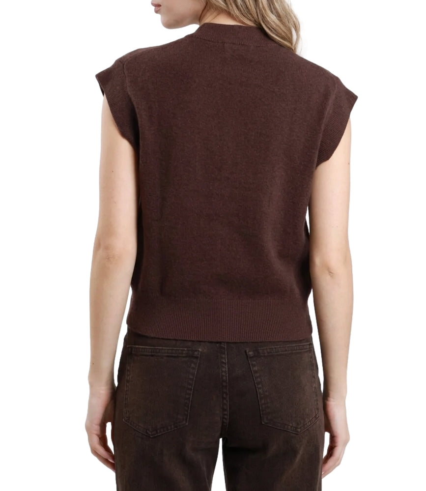 Susy Mix Gilet da Donna - Moro - Qr69204