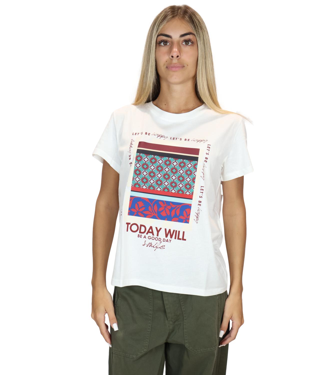 Susy Mix T-Shirt da Donna - B.co/verde - Sh004840