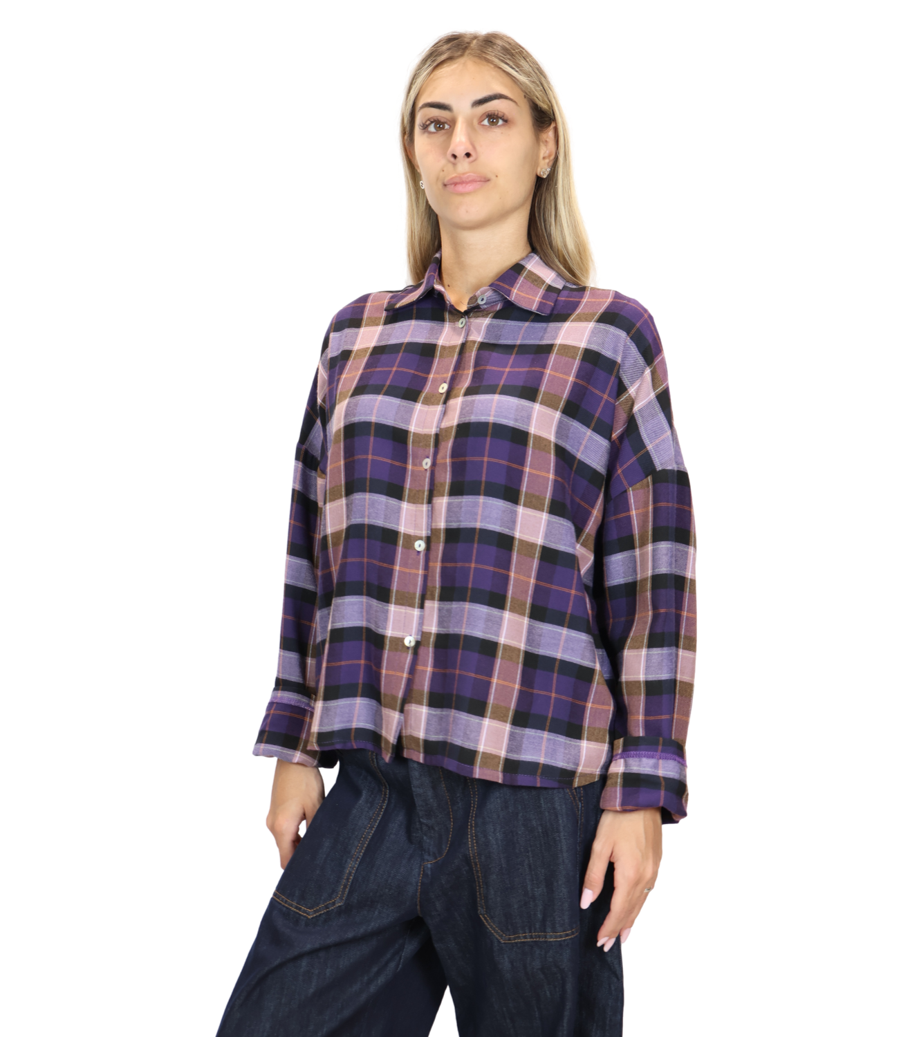 Susy Mix Camicia da Donna - Viola - W27m301