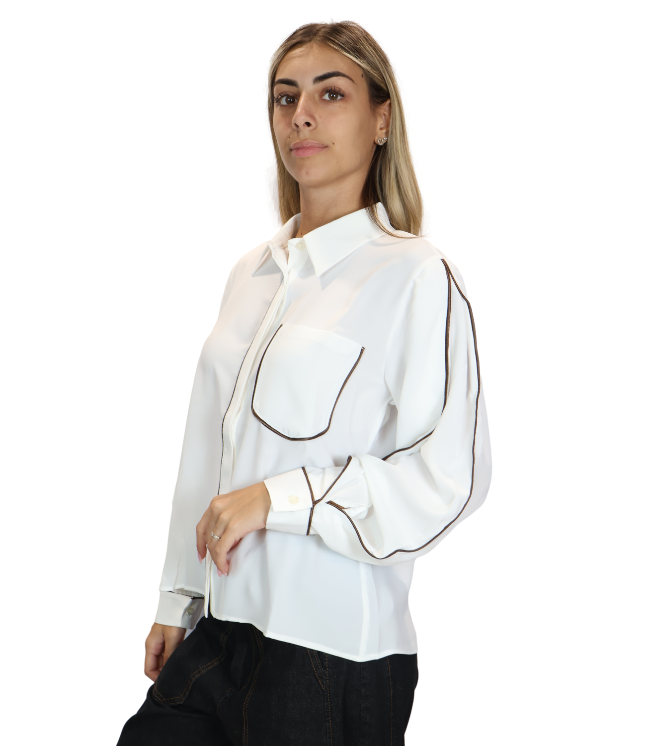 Susy Mix Camicia da Donna - Panna - Y1519n18