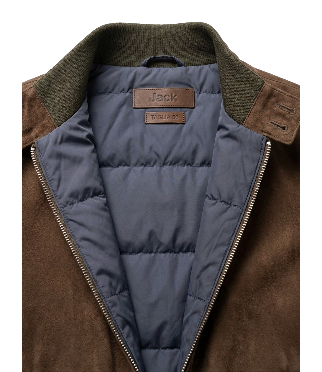 The Jack Leathers Giacca pelle da Uomo - Marrone - Elvis