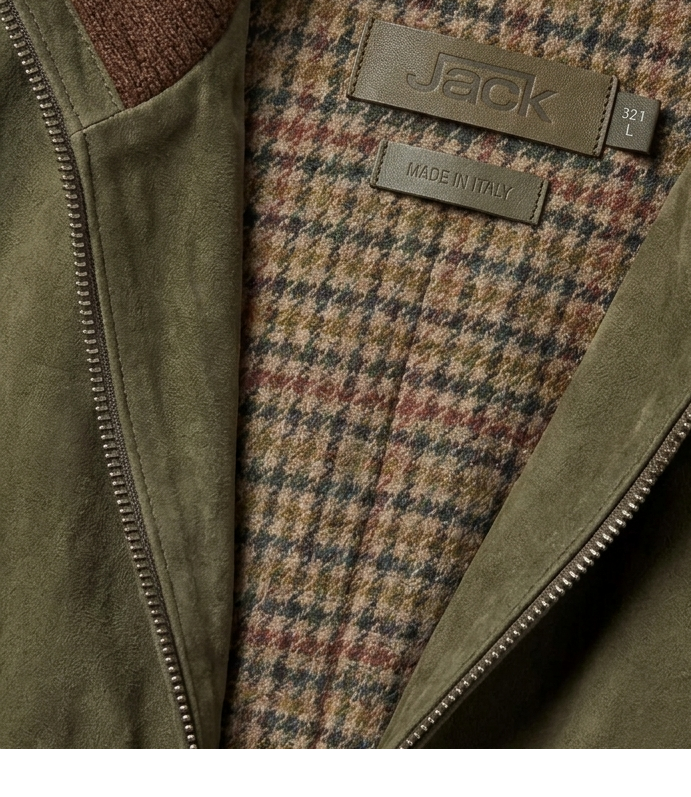 The Jack Leathers Giacca pelle da Uomo - Beige - Tobia