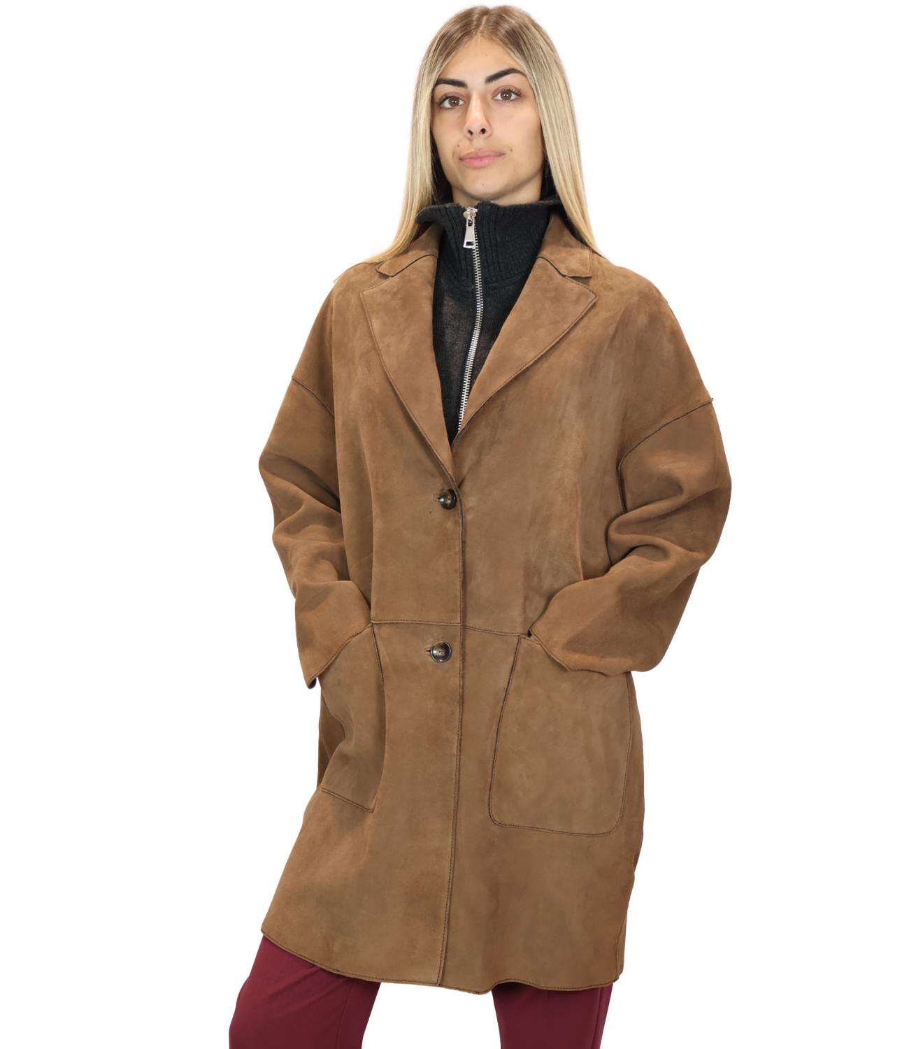 The Jackie Leathers Giacca da Donna - Whiskey - Angq Dk Gsac