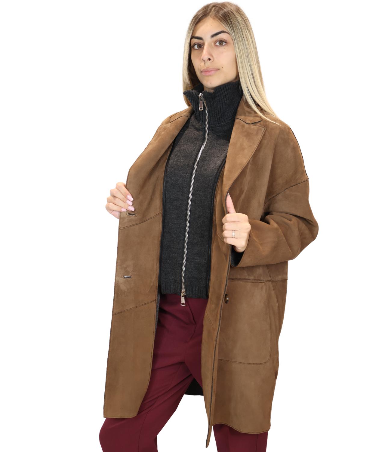 The Jackie Leathers Giacca da Donna - Whiskey - Angq Dk Gsac