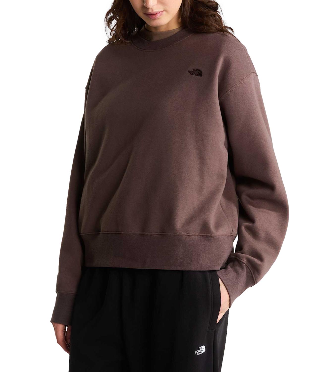 The North Face Felpa da Donna - Crew Smokey Brown - Nf0a8hby