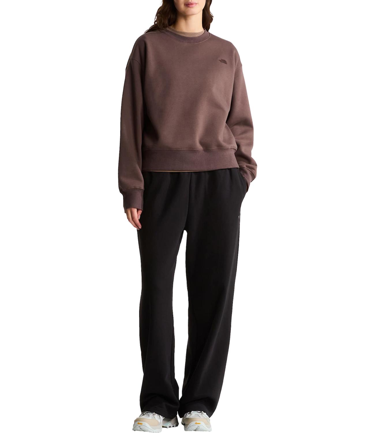 The North Face Felpa da Donna - Crew Smokey Brown - Nf0a8hby
