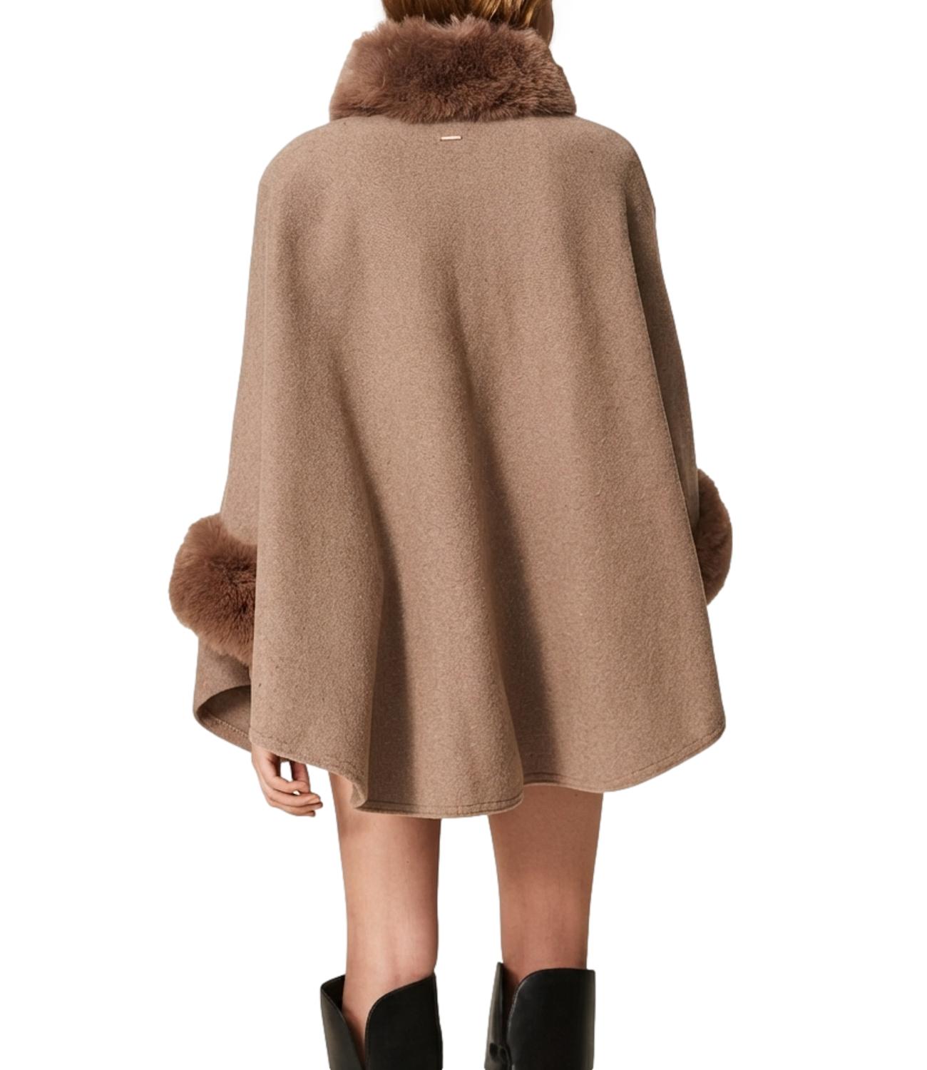 Twin Set Poncho da Donna - Mastice Melange - 262to5730