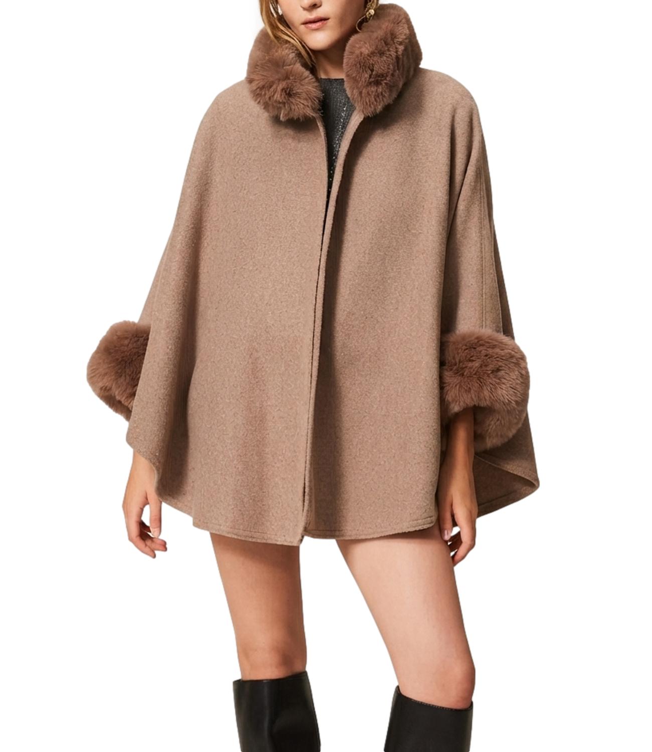 Twin Set Poncho da Donna - Mastice Melange - 262to5730
